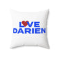 Love Darien Spun Polyester Square Pillow