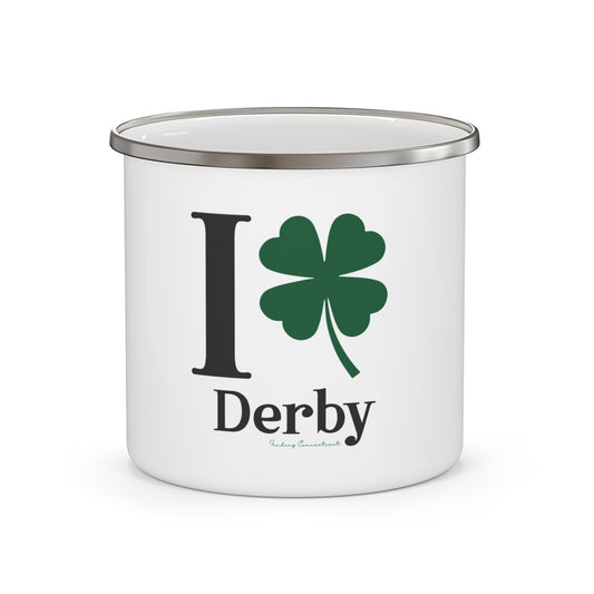 I Clover Derby Enamel Camping Mug