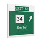 Vintage WCP Exit 58 Sign Matte Canvas, Stretched, 1.25"