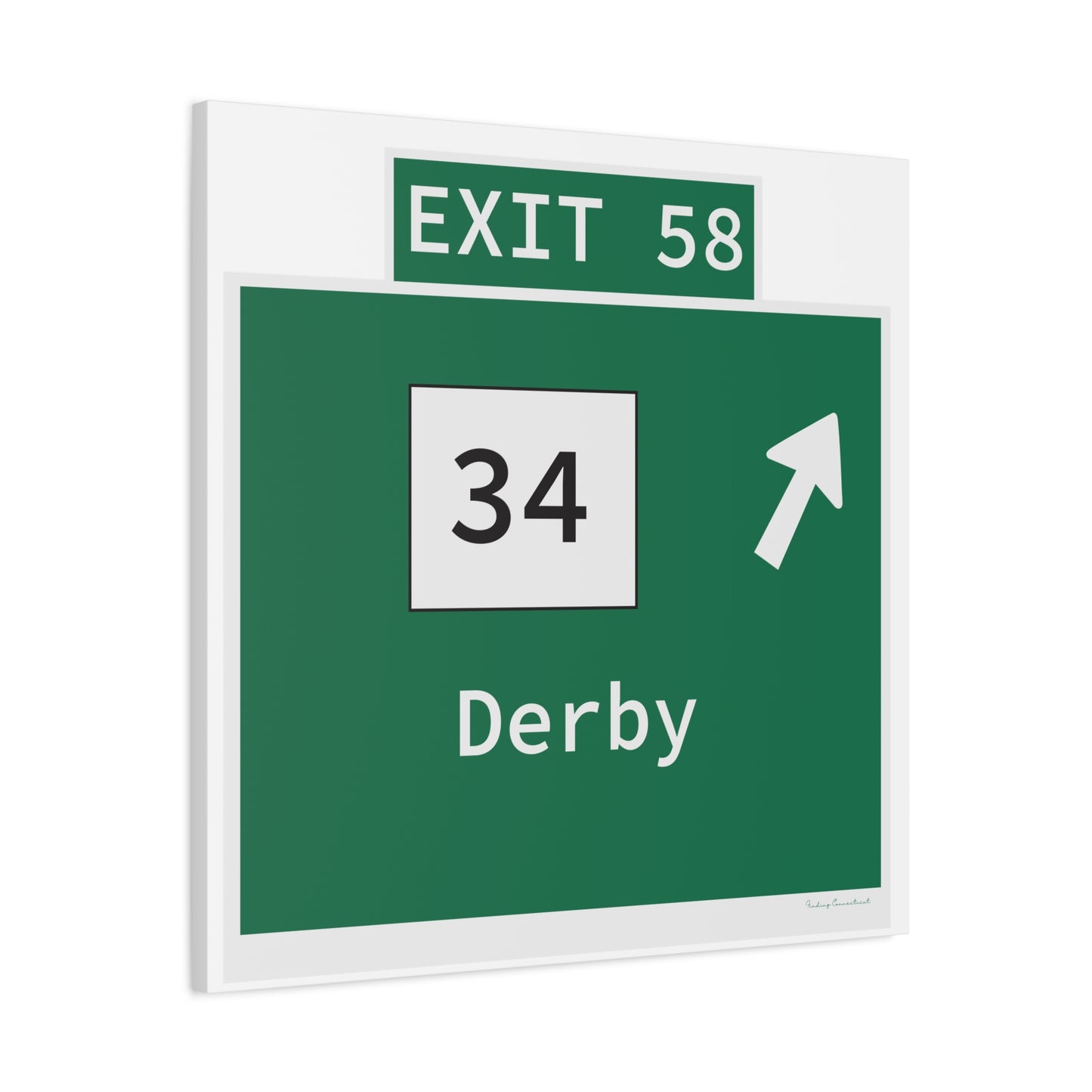 Vintage WCP Exit 58 Sign Matte Canvas, Stretched, 1.25"