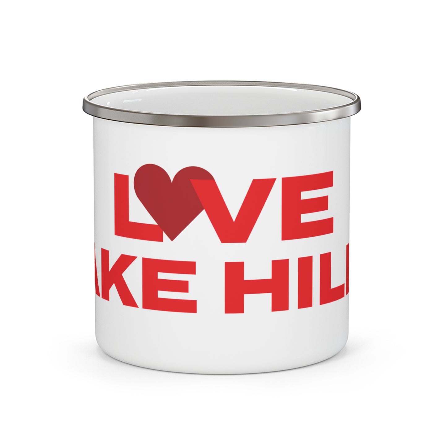 Love Lake Hills Enamel Camping Mug
