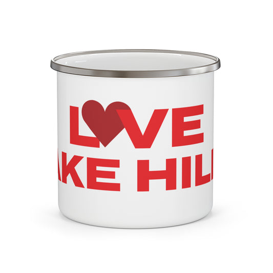 Love Lake Hills Enamel Camping Mug