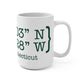 Norwalk Coordinates Mug 15oz