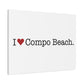 I Heart Compo Beach. Matte Canvas, Stretched, 1.25"