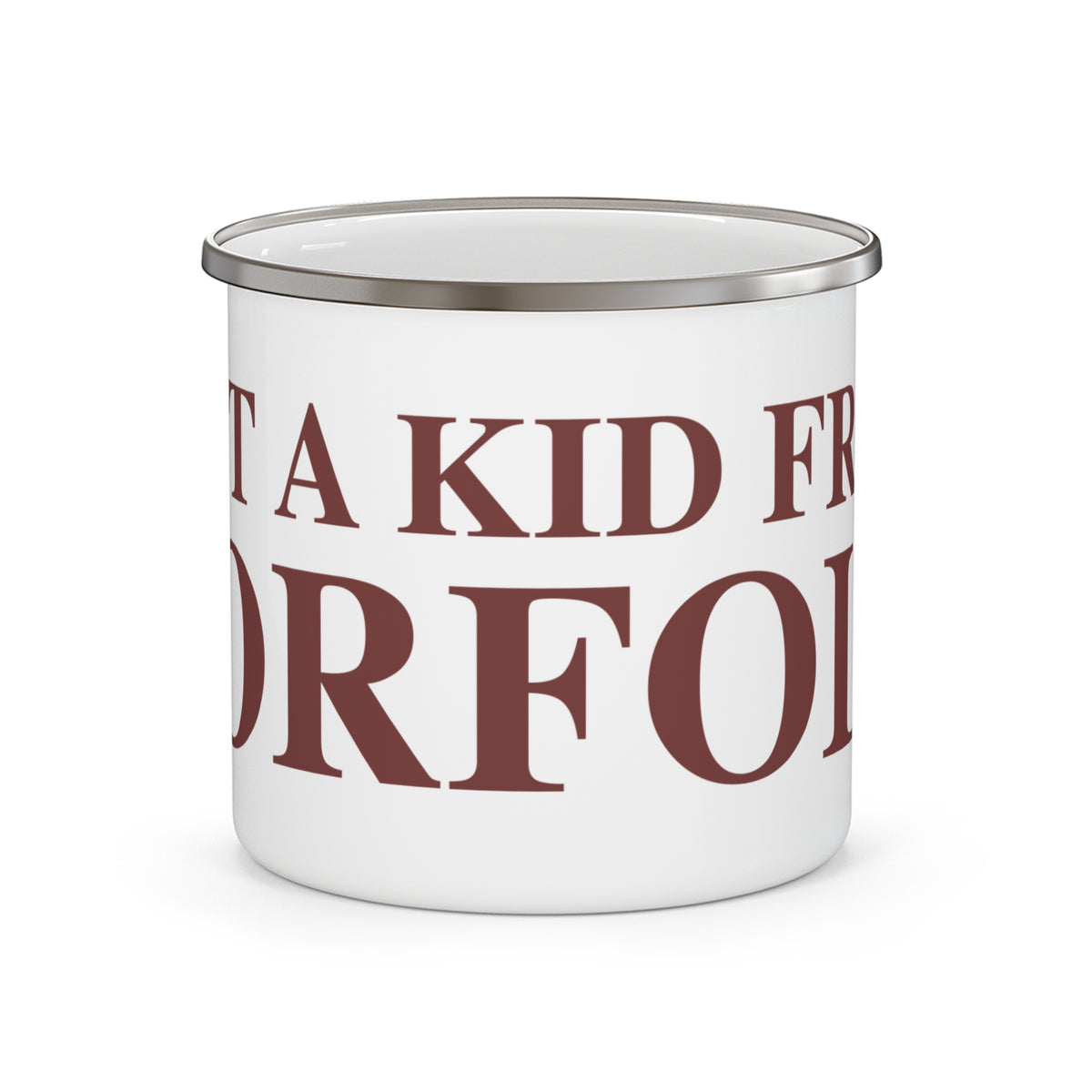 Just a kid from Norfolk Enamel Camping Mug