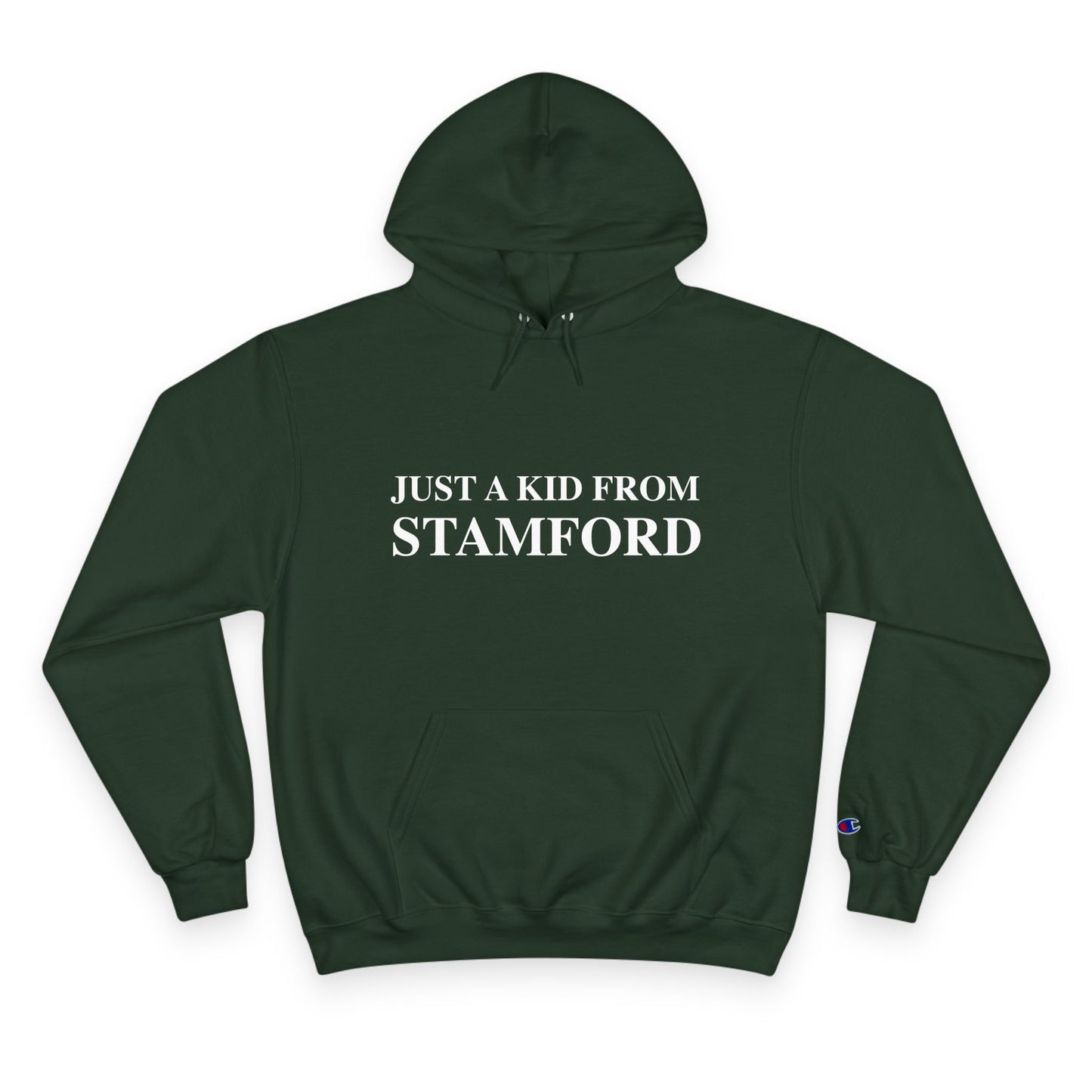 Just a kid from Stamford Champion Hoodie