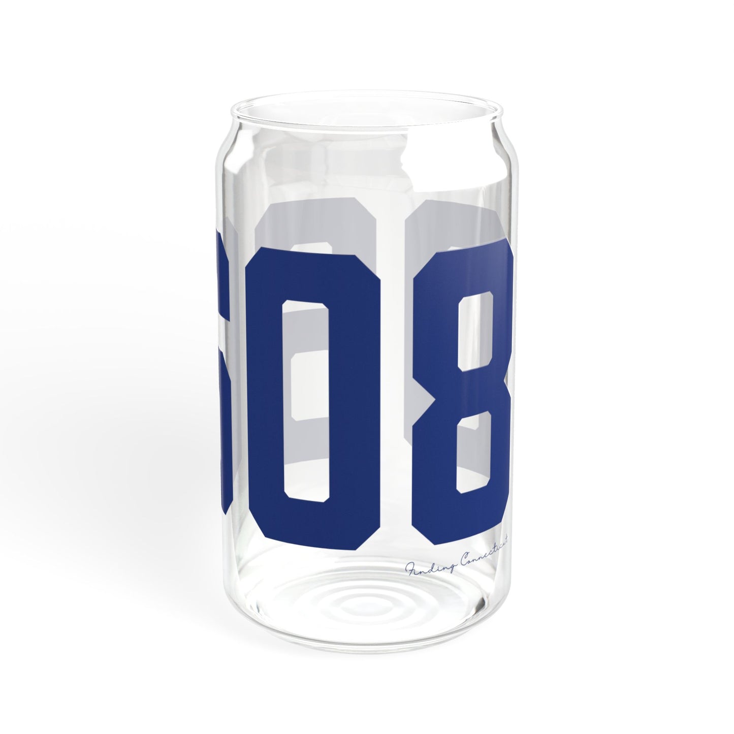 06608 Bridgeport Connecticut Zip Code Sipper Glass, 16oz