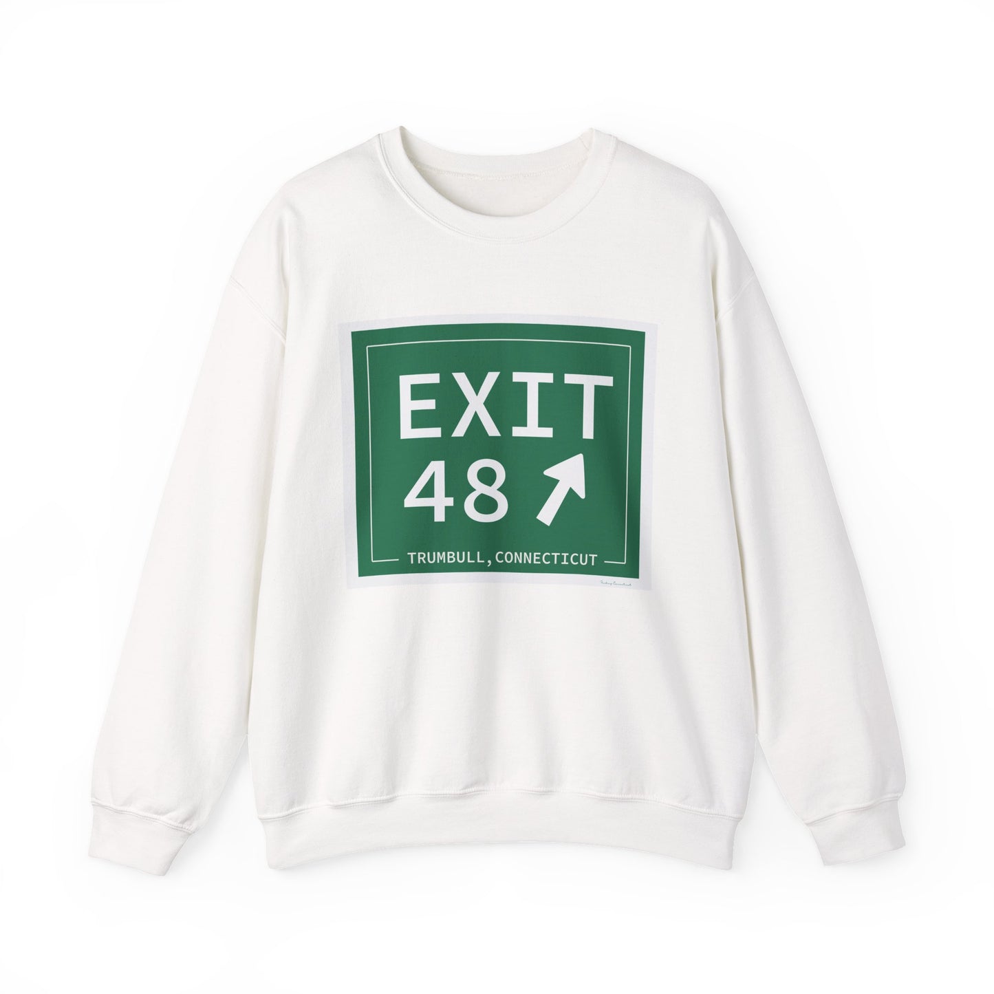 Vintage Exit 48 Merritt Parkway Sign Unisex Heavy Blend™ Crewneck Sweatshirt