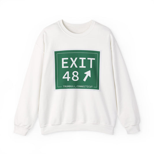 Vintage Exit 48 Merritt Parkway Sign Unisex Heavy Blend™ Crewneck Sweatshirt