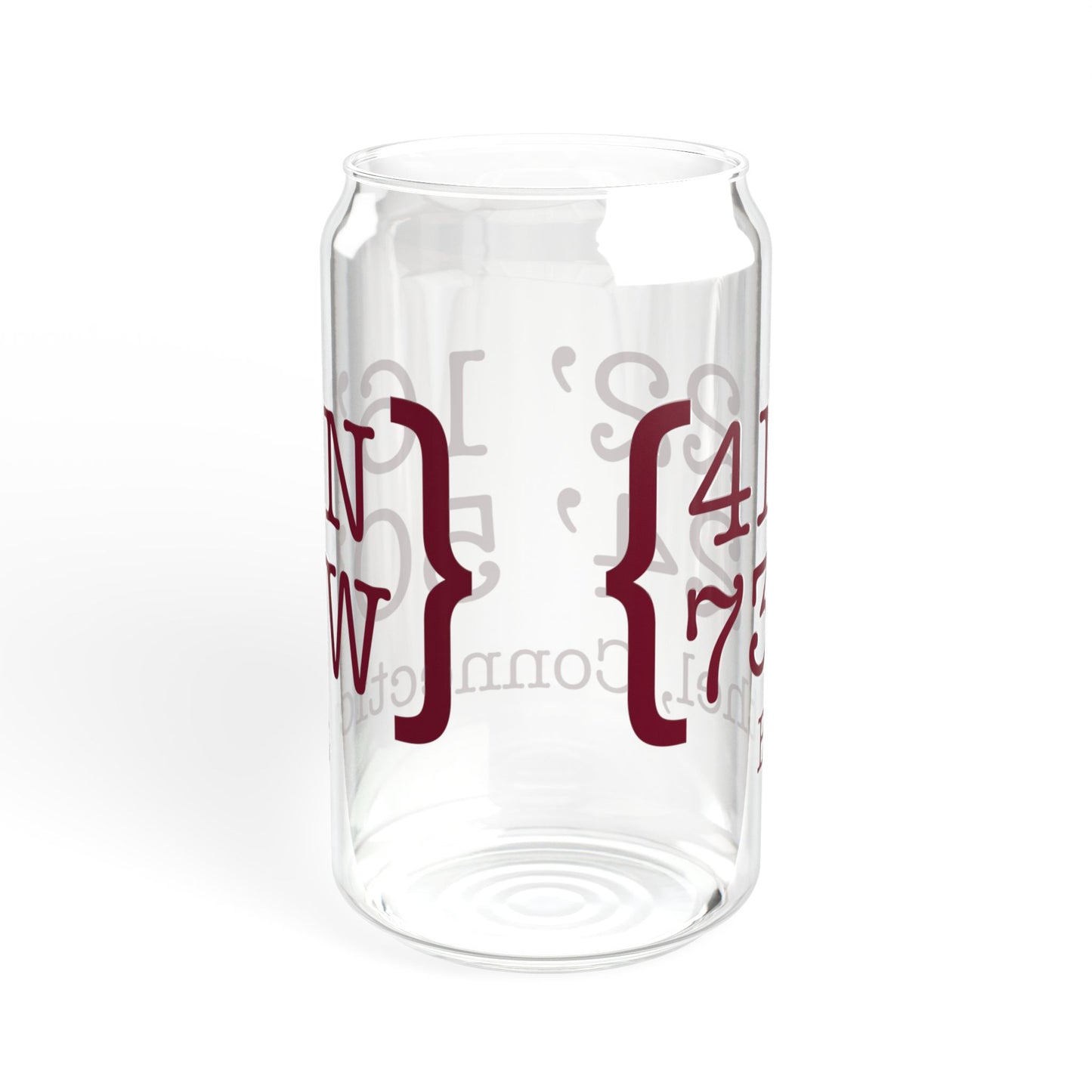 Bethel Coordinates Sipper Glass, 16oz