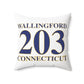 Wallingford 203 Connecticut Polyester Square Pillow