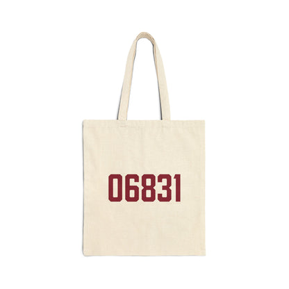 06831 - Greenwich Connecticut Zip Code Cotton Canvas Tote Bag