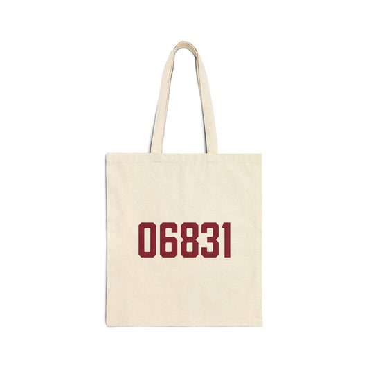 06831 - Greenwich Connecticut Zip Code Cotton Canvas Tote Bag