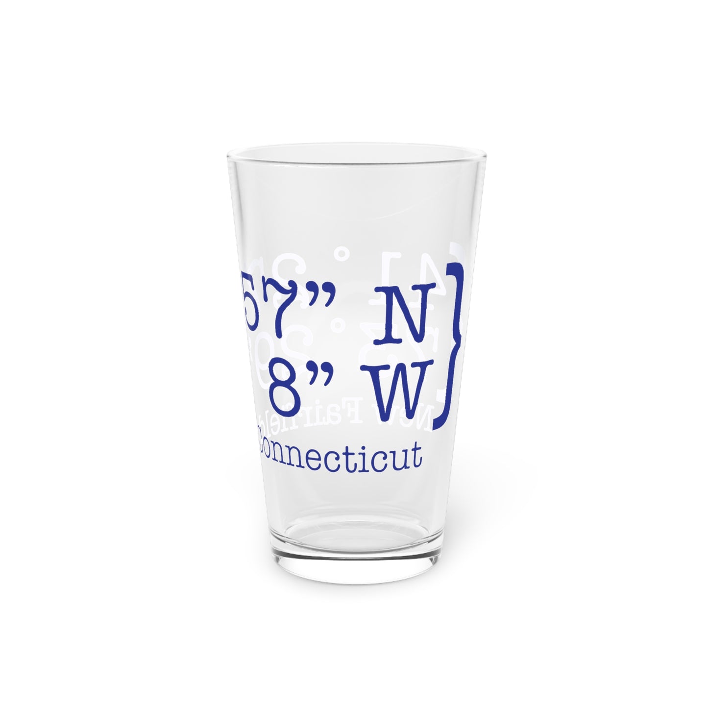 New Fairfield Coordinates Pint Glass, 16oz