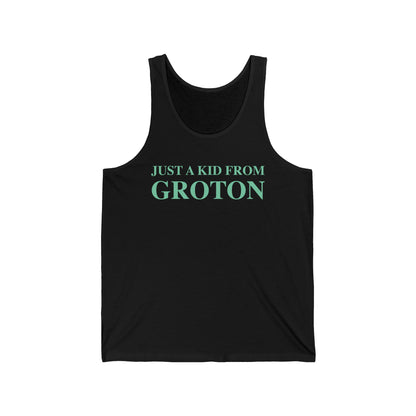 Just a kid from Groton Unisex Jersey Tank