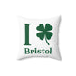 I Clover Bristol Spun Polyester Square Pillow