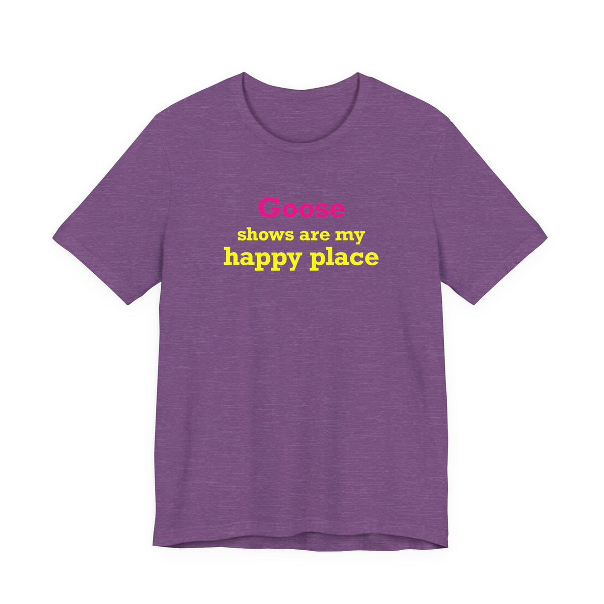 Goose Shows Are My Happy Place - Yellow & Pink Unisex Jersey Short Sleeve T-Shirt