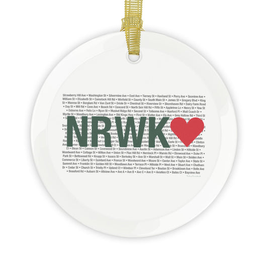 Norwalk Love Glass Ornaments