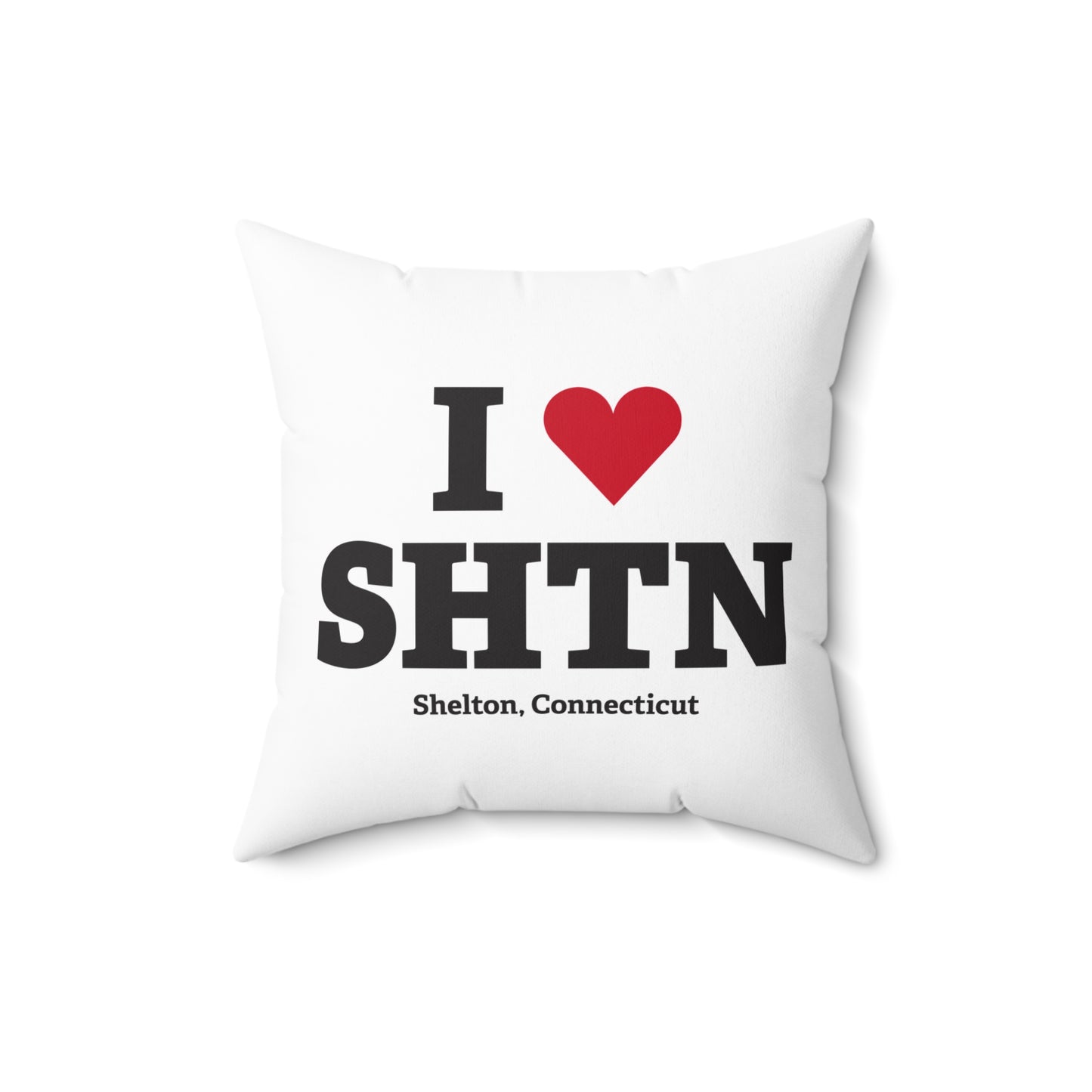 I Heart SHTN Spun Polyester Square Pillow