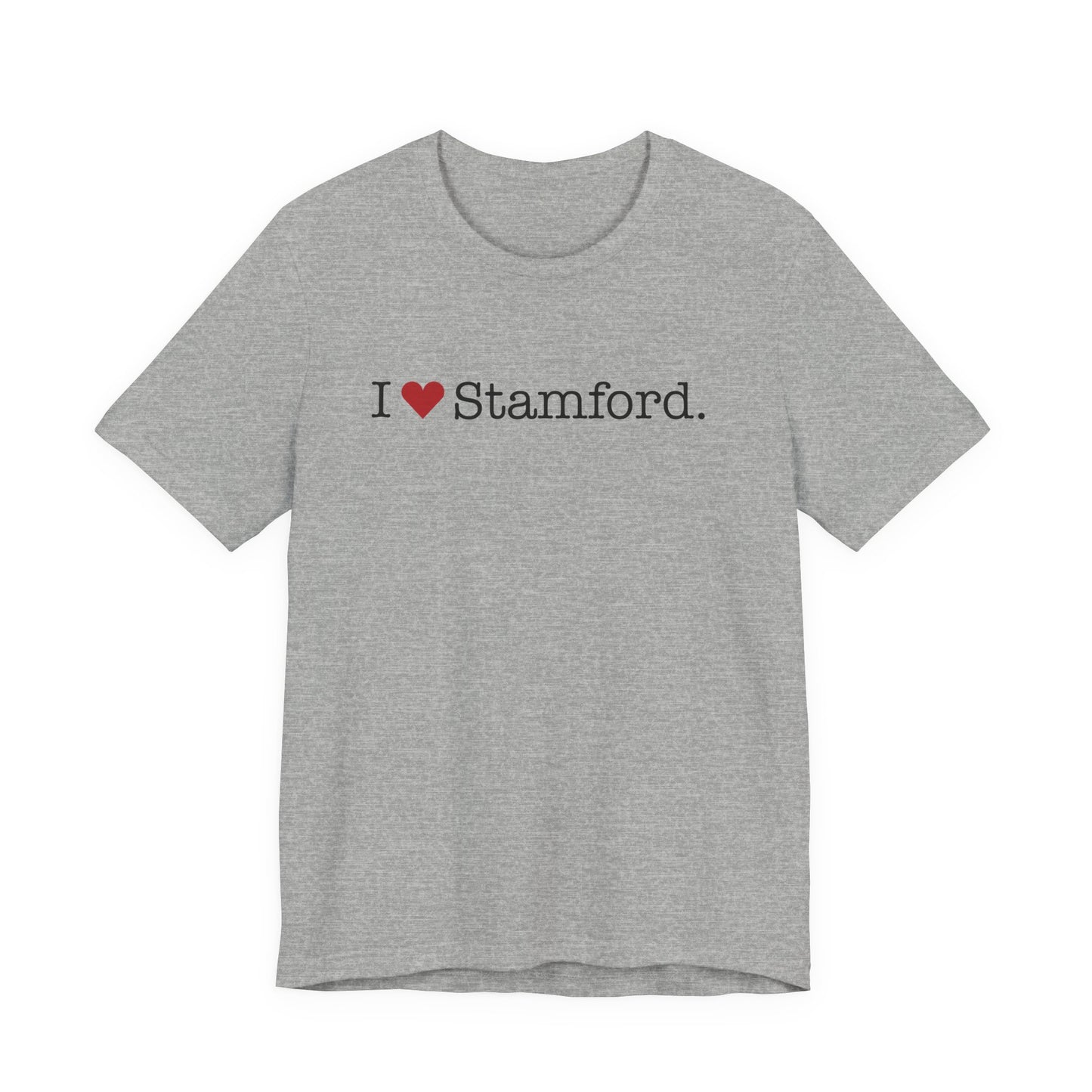 I Heart Stamford. Unisex Jersey Short Sleeve T-Shirt