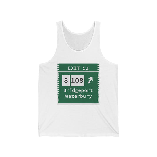 Vintage Merritt Parkway Exit 52 Sign Unisex Jersey Tank Top