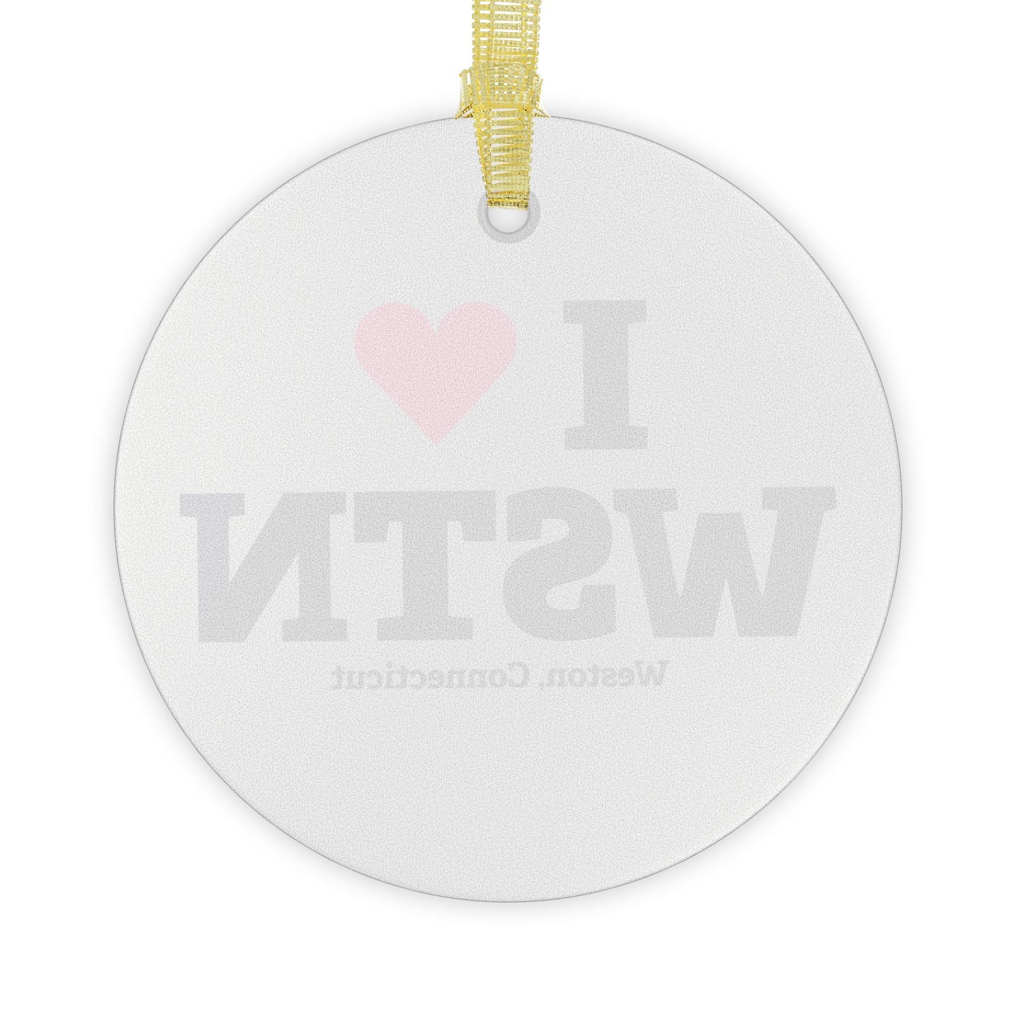 I Heart WSTN Glass Ornaments