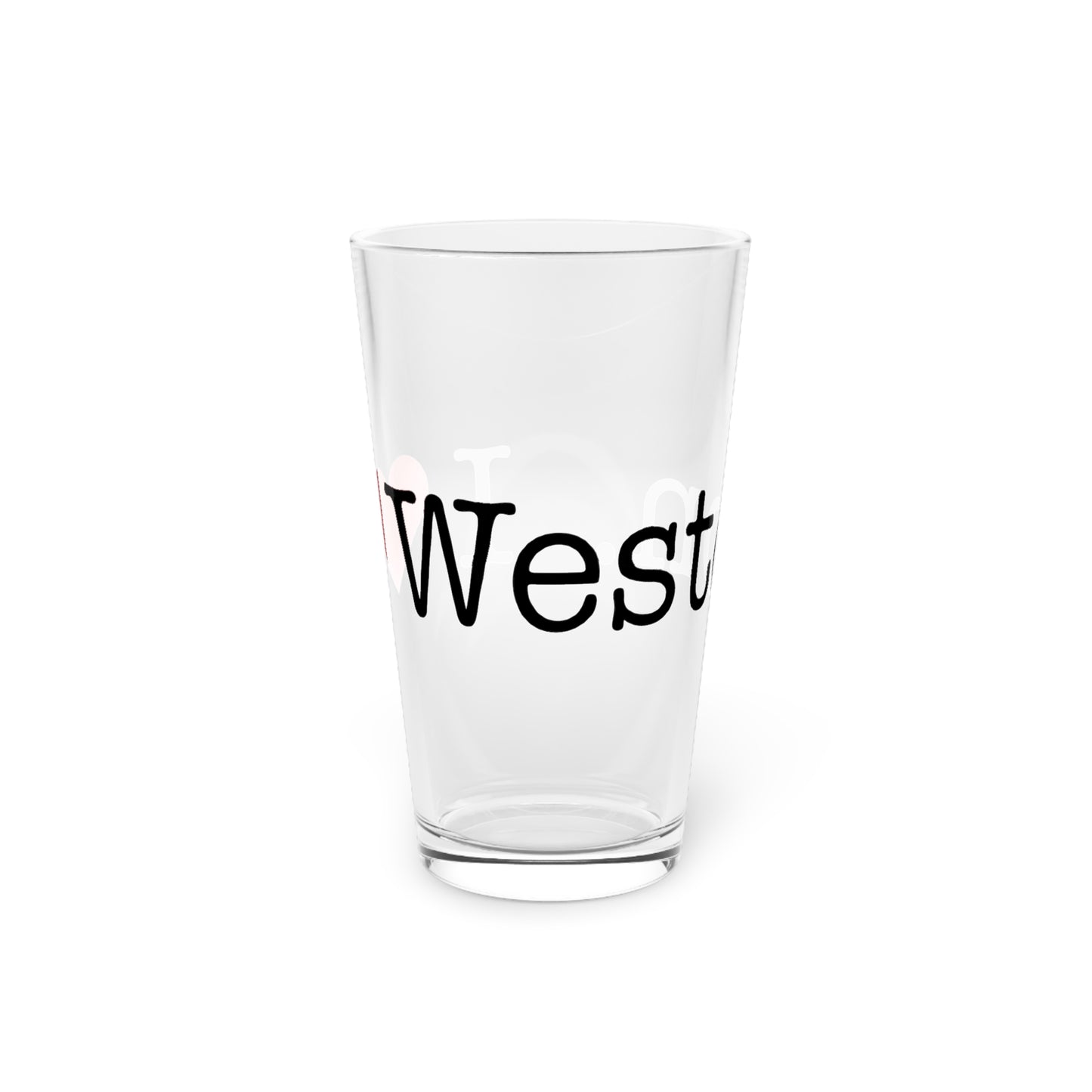 I Heart Weston. Pint Glass, 16oz