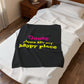 Goose Shows Are My Happy Place  - Yellow & Pink Velveteen Plush Blanket