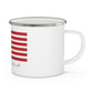 Lisbon Connecticut Flag Enamel Camping Mug