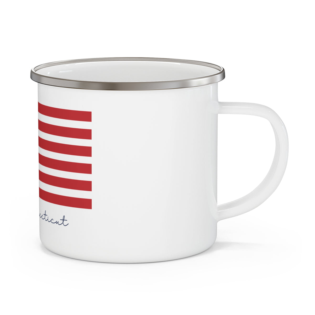 Lisbon Connecticut Flag Enamel Camping Mug