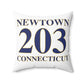 Newtown 203 Connecticut Spun Polyester Square Pillow