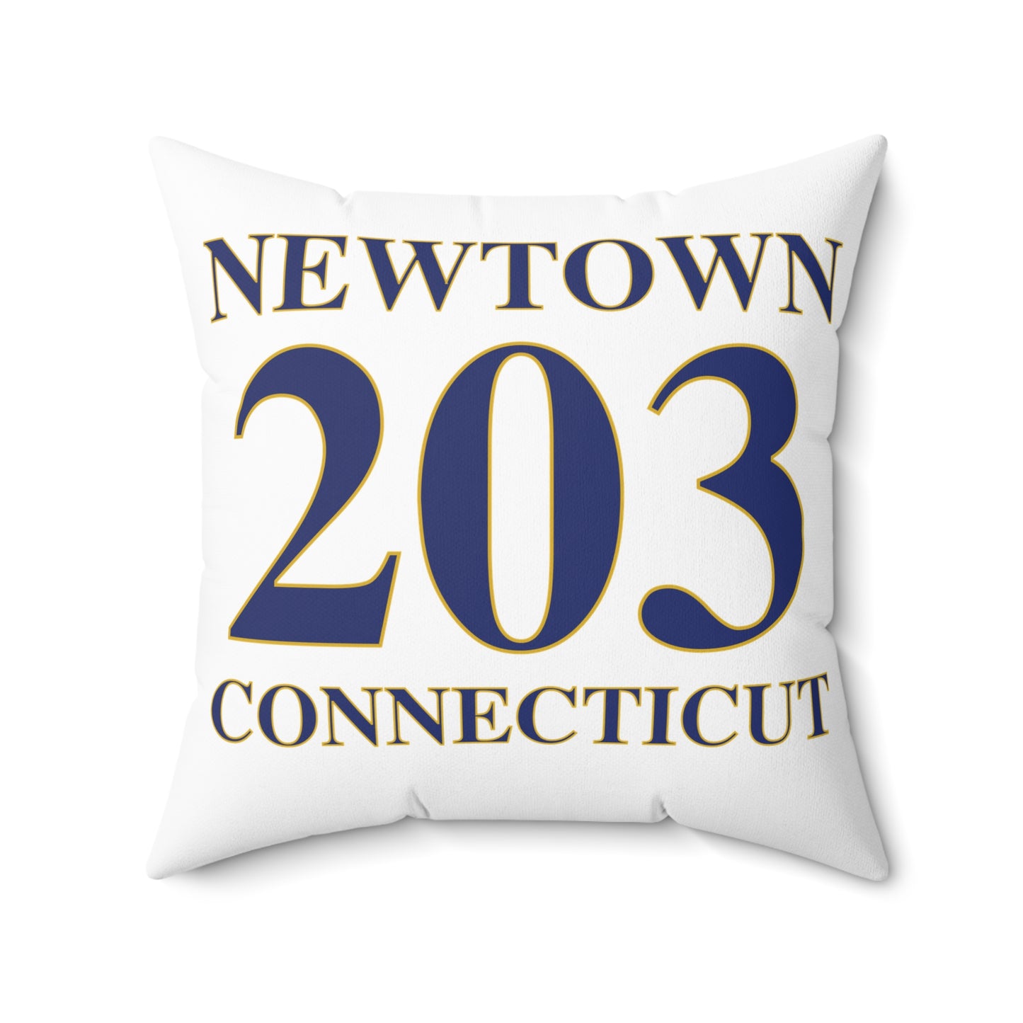 Newtown 203 Connecticut Spun Polyester Square Pillow