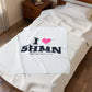 I Heart SHMN Velveteen Plush Blanket
