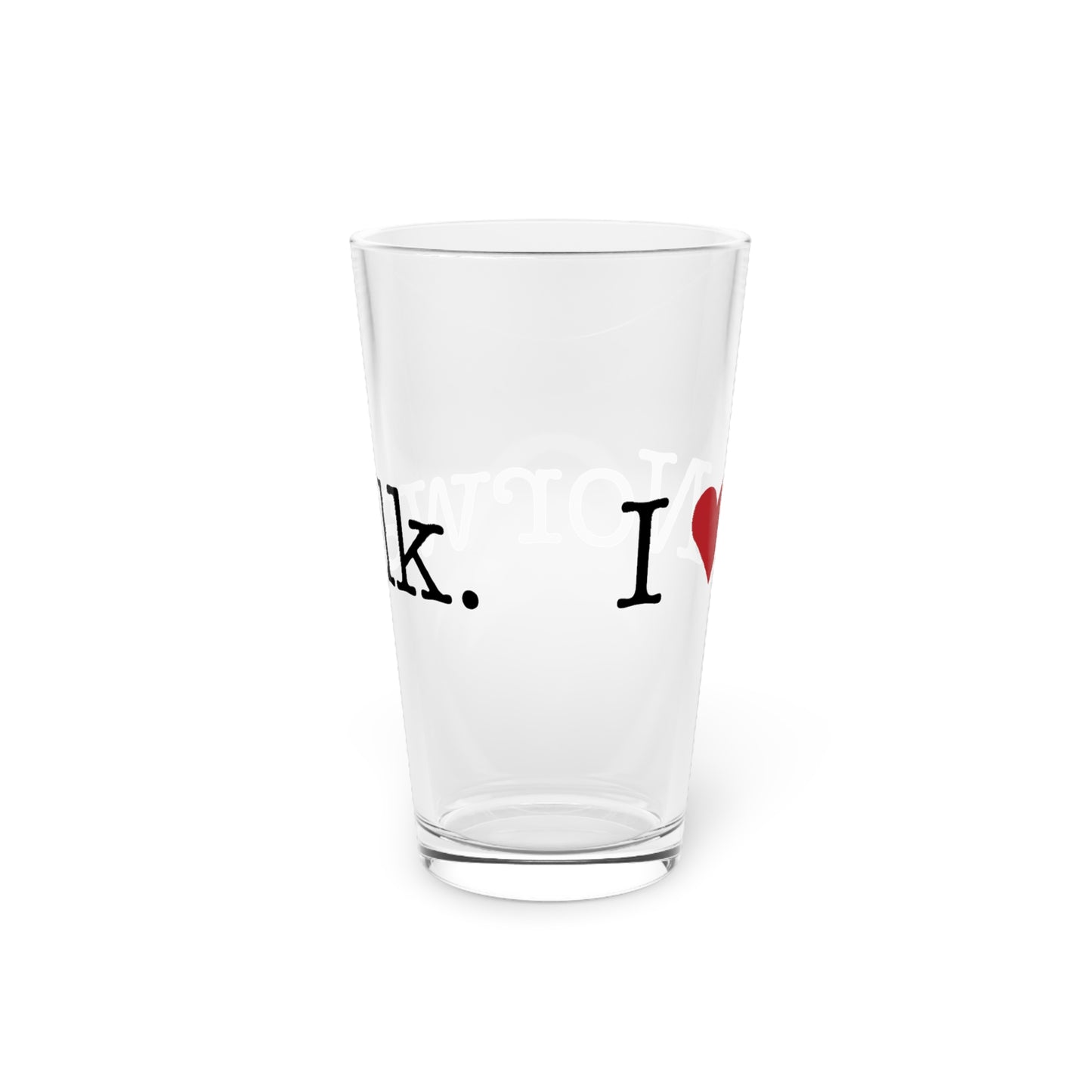 I Heart Norwalk. Pint Glass, 16oz