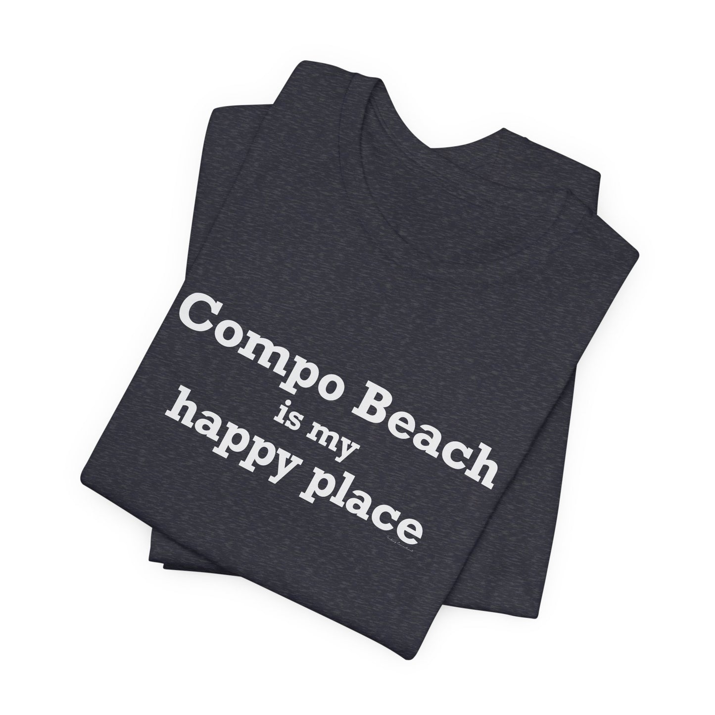 Compo Beach Is My Happy Place Unisex Jersey Short Sleeve T-Shirt
