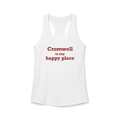Cromwell is My Happy Place Women's Ideal Racerback Tank Top