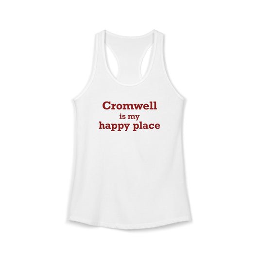 Cromwell is My Happy Place Women's Ideal Racerback Tank Top