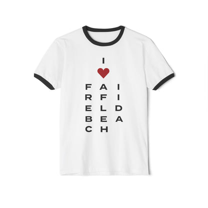 Fairfield Beach Vision Unisex Cotton Ringer T-Shirt