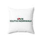 Love South Norwalk Spun Polyester Square Pillow