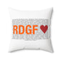 Ridgefield Love Spun Polyester Square Pillow