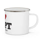 I Heart WSPT Enamel Camping Mug