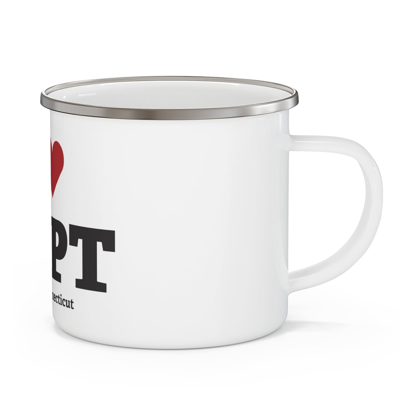 I Heart WSPT Enamel Camping Mug