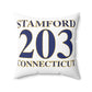 Stamford 203 Connecticut Spun Polyester Square Pillow