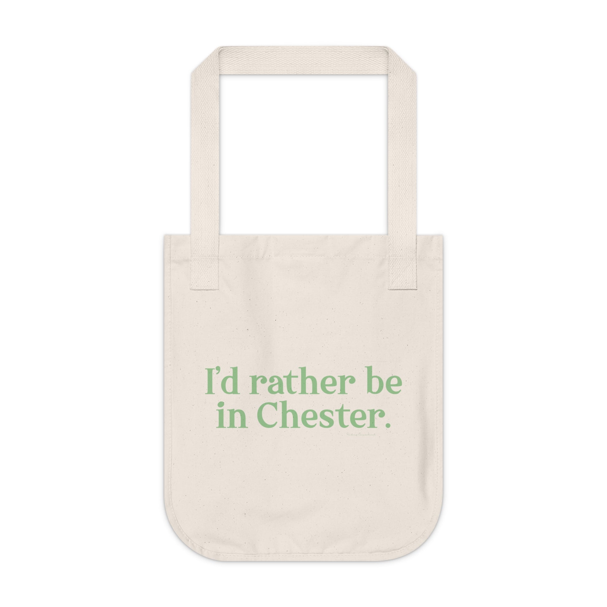 chester connecticut tote bag