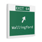 Vintage WCP Exit 64 Sign Matte Canvas, Stretched, 1.25"