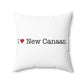 I Heart New Canaan. Spun Polyester Square Pillow