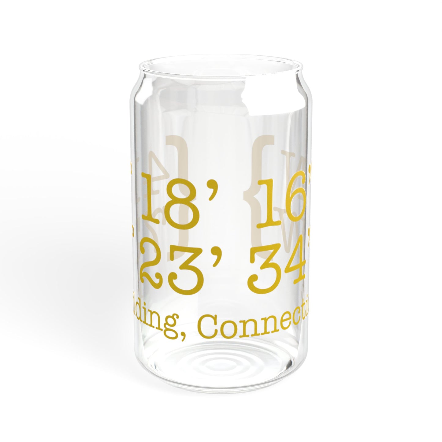 Redding Coordinates Sipper Glass, 16oz