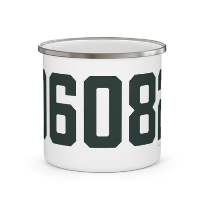 06082 Enfield Connecticut Zip Code Enamel Camping Mug