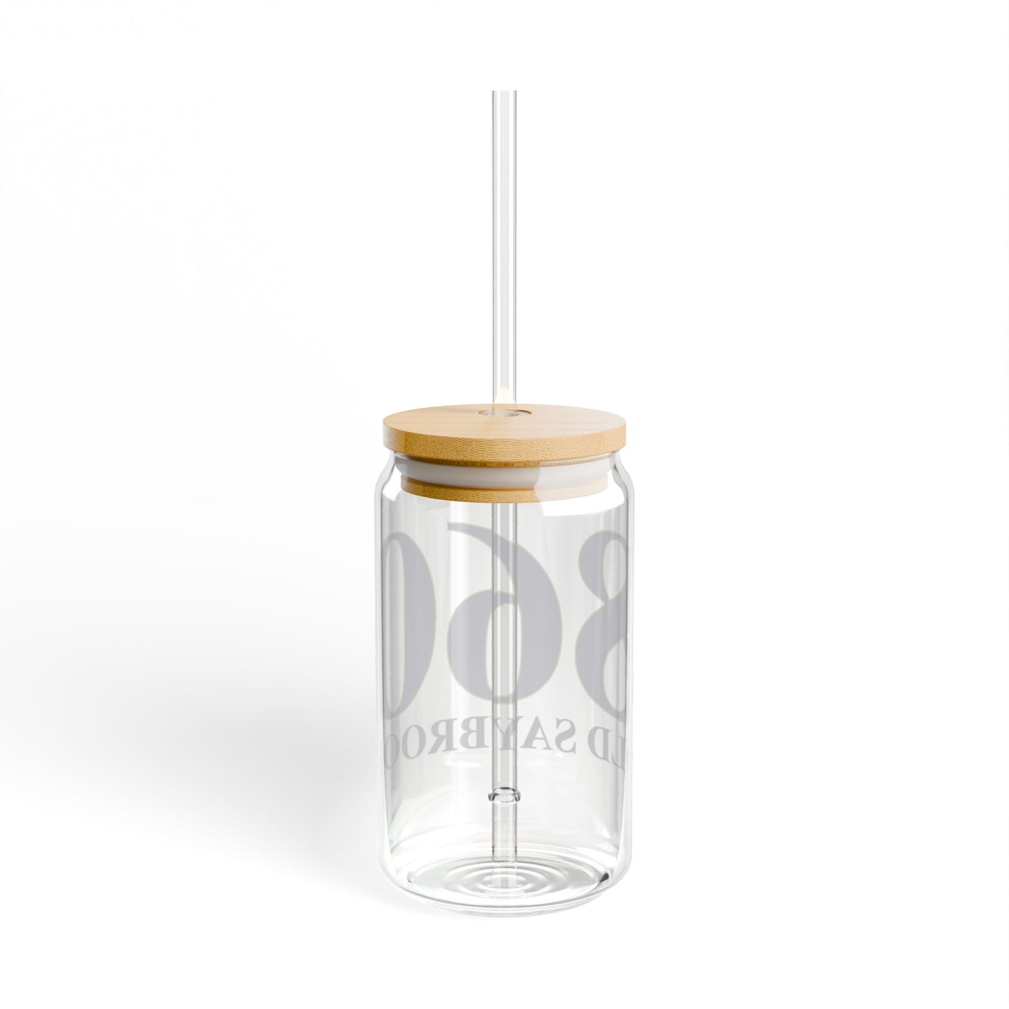 860 Old Saybrook Glass Can with Straw and Lid, 16oz
