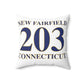 New Fairfield 203 Connecticut Spun Polyester Square Pillow
